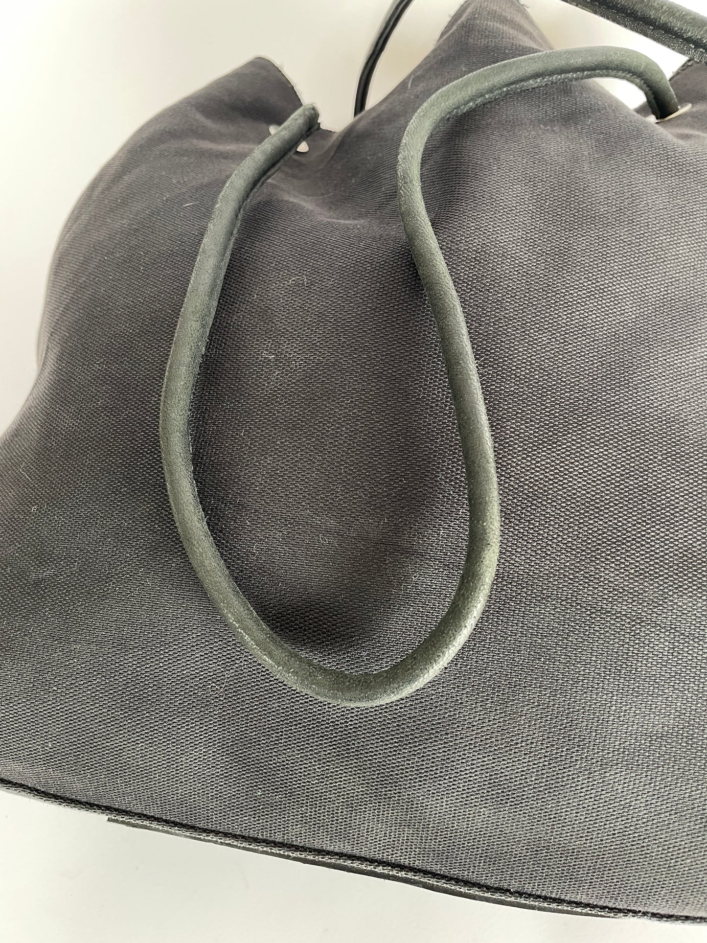 Gucci Black GG Canvas and Leather Gifford Tote