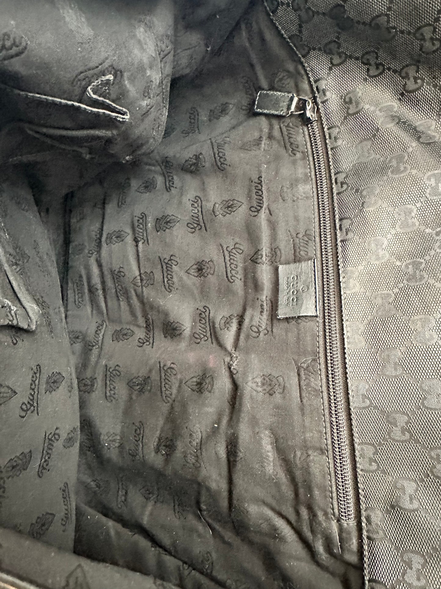 Gucci Double Buckle Messenger Bag GG Imprime Large