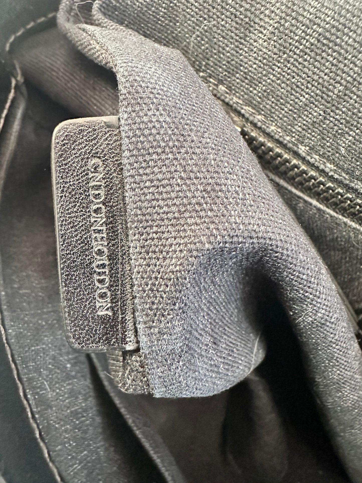 Burberry Grifford Messenger Bag Smoked Check Coated Canvas