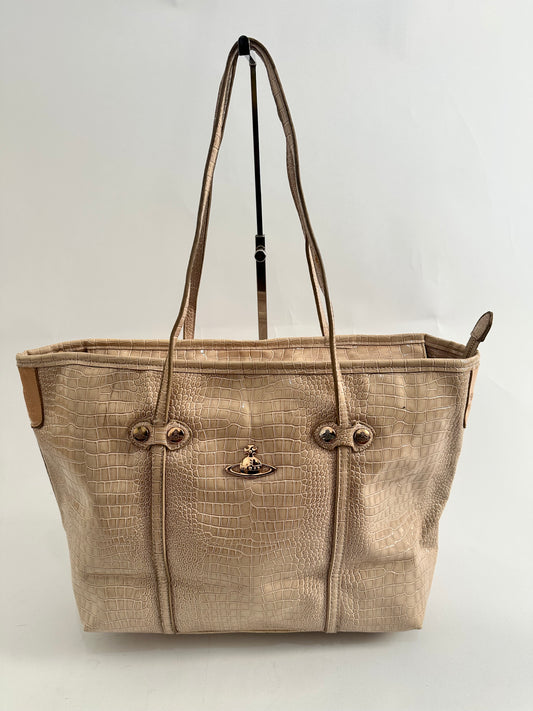 Vivienne Westwood Orb crocodile-embossed tote bag