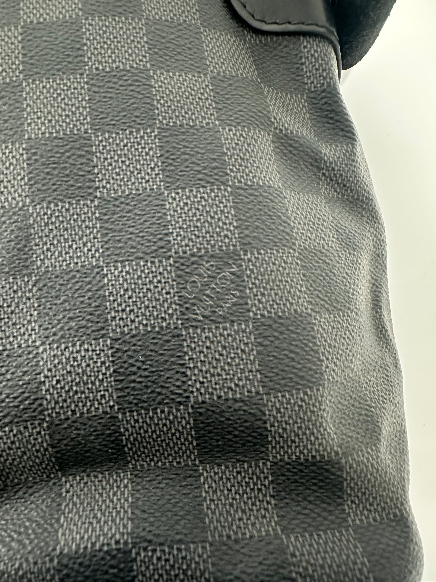 Louis Vuitton Damier Ebene Graphite Canvas District PM Bag