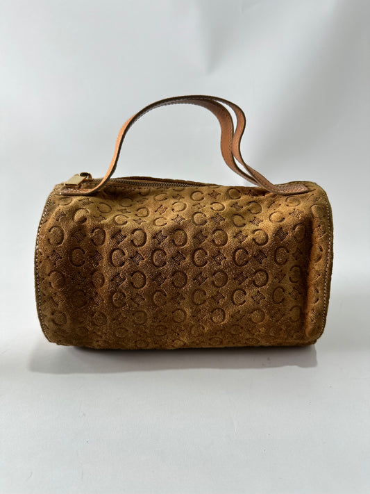 VINTAGE Celine BROWN SUEDE
Monogram Barrel