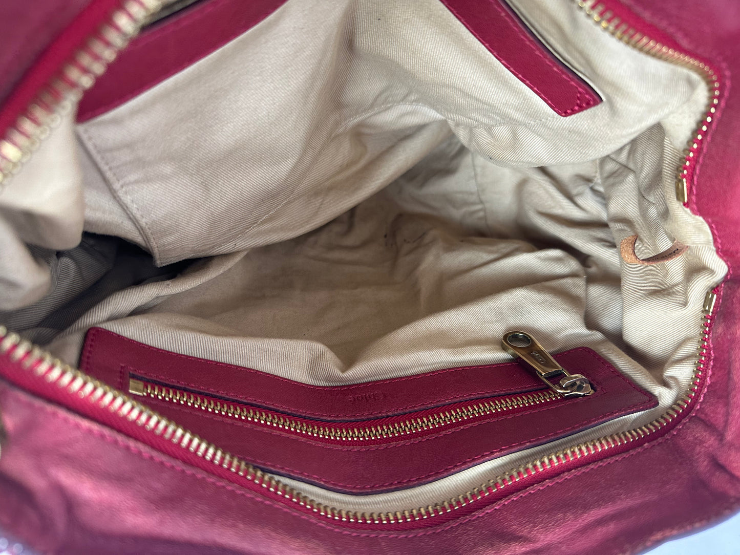 CHLOE Calfskin Small Ethel Satchel Burgundy