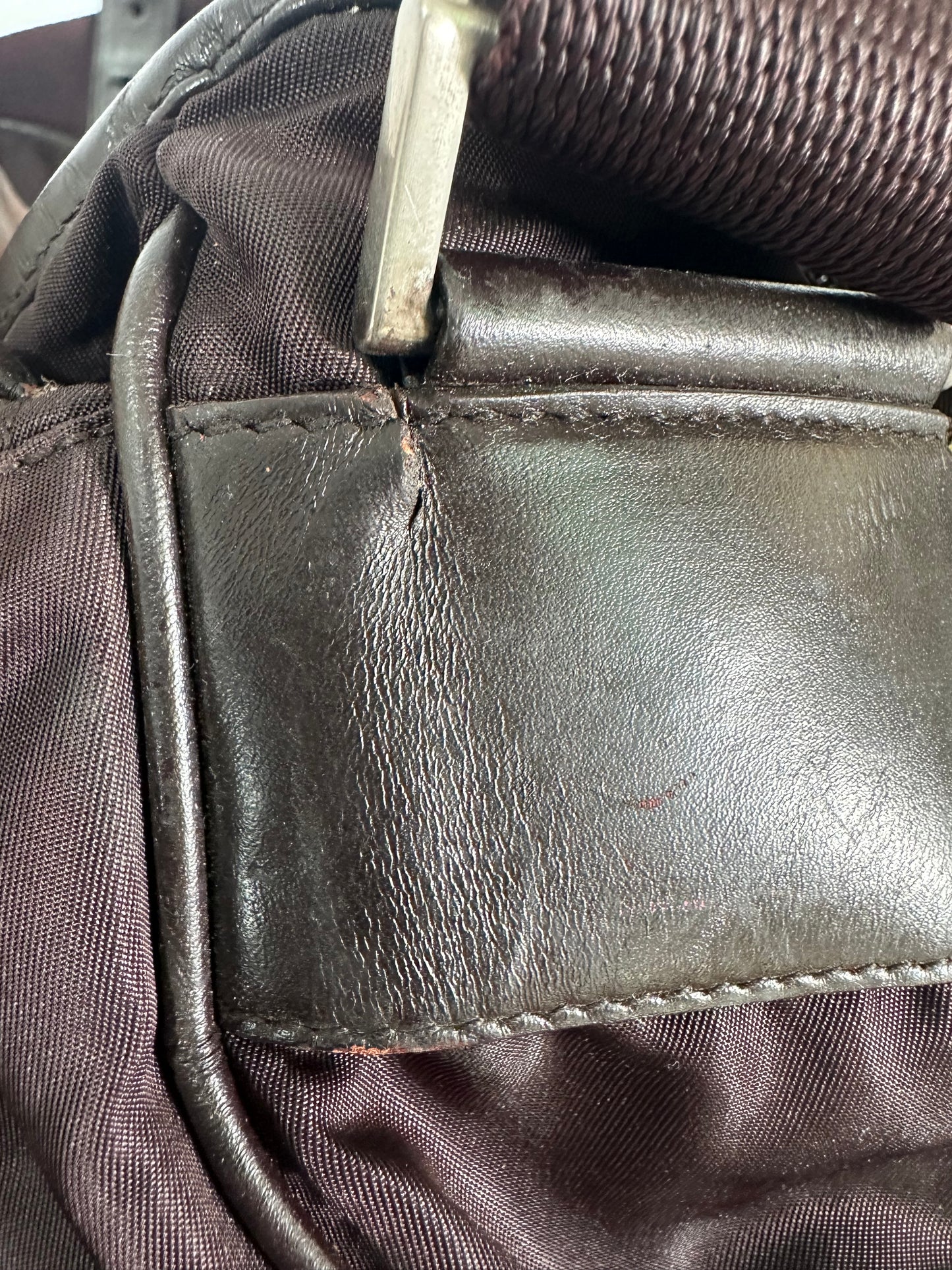 PRADA Mens Brown Tessuto Nylon/leather Crossbody Bag