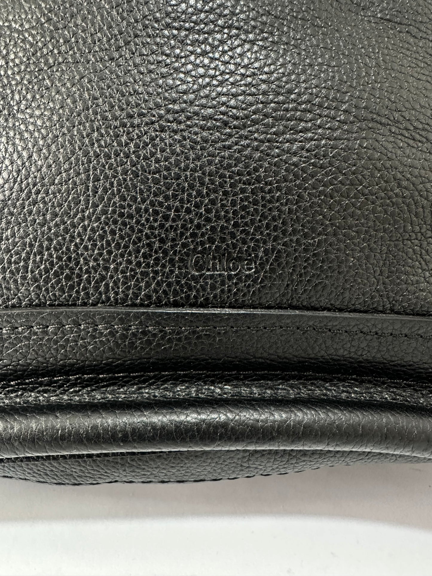 Chloe Black Leather Medium Paraty Shoulder Bag