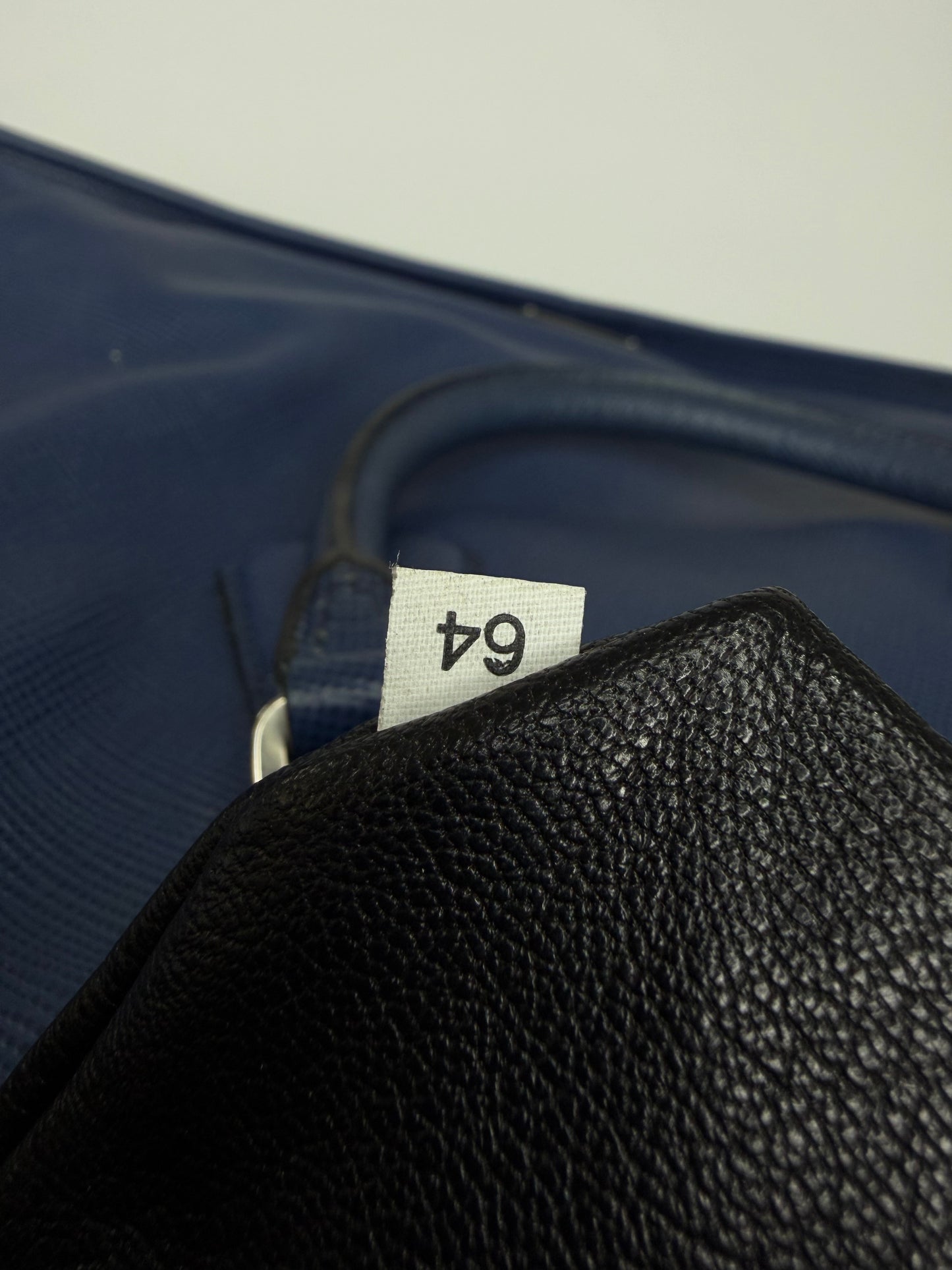PRADA Saffiano Travel Briefcase Blue