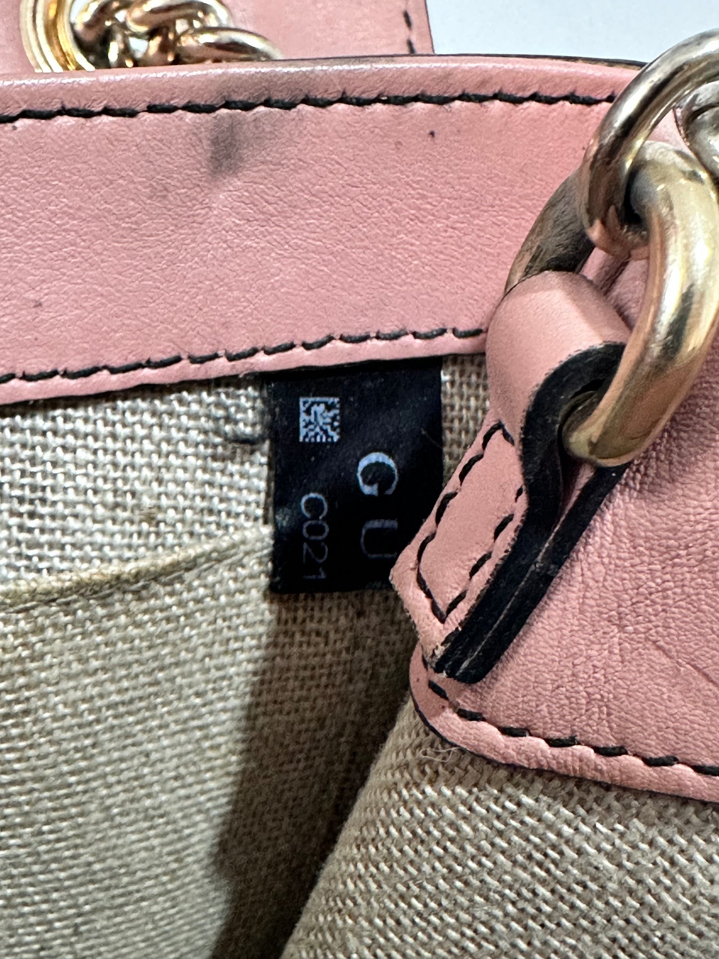 GUCCI
Pink Micro Guccissima Leather Emily Small Shoulder Bag