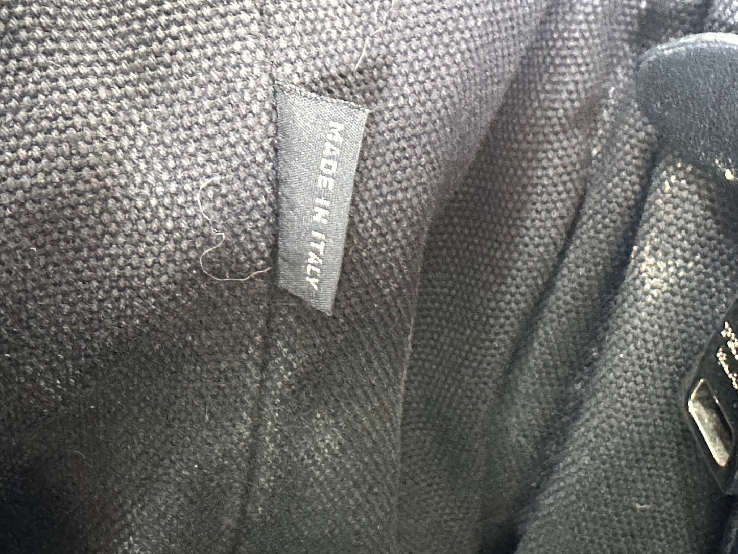 PRADA Multicolor Striped Canvas Leather and Python Tote