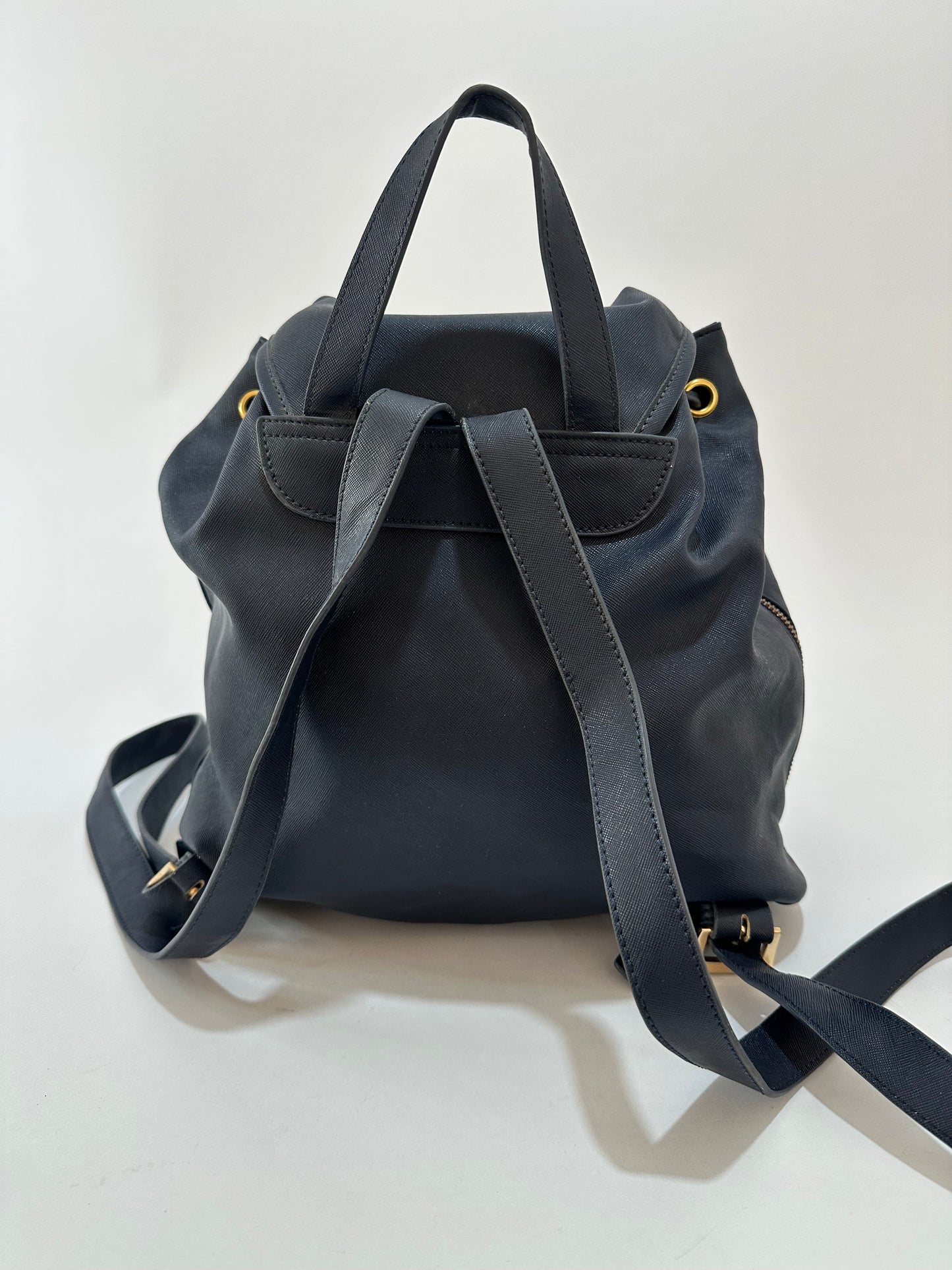 Vivienne Westwood Blue Leather Orb Backpack