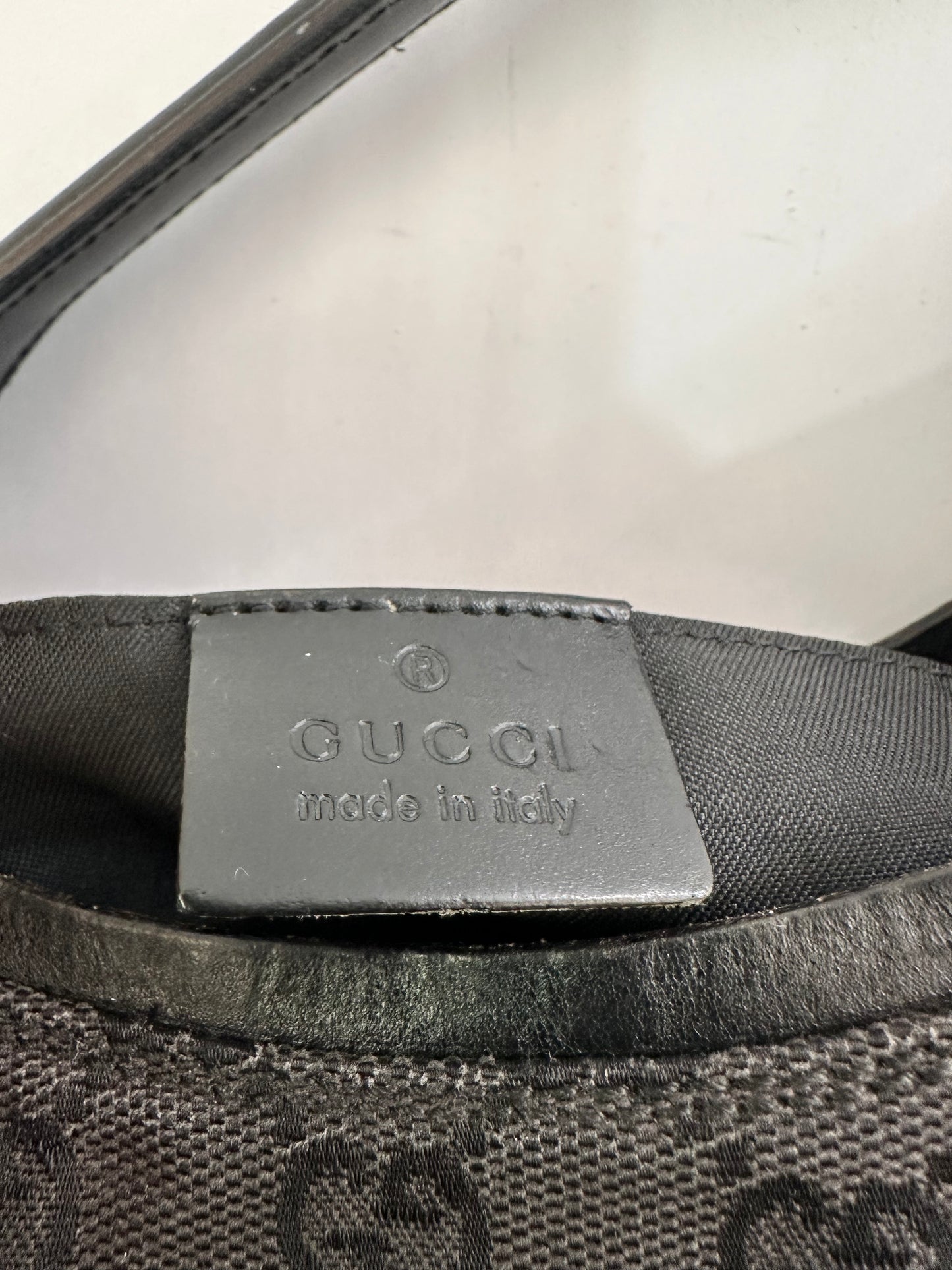 Gucci Black GG Canvas and Leather Hobo