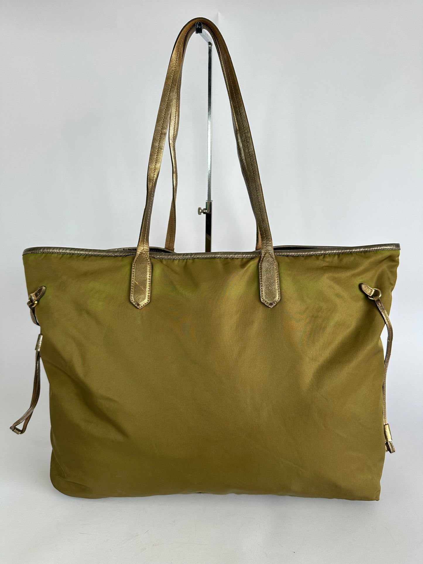 PRADA Nylon Tessuto Saffiano Tote Green