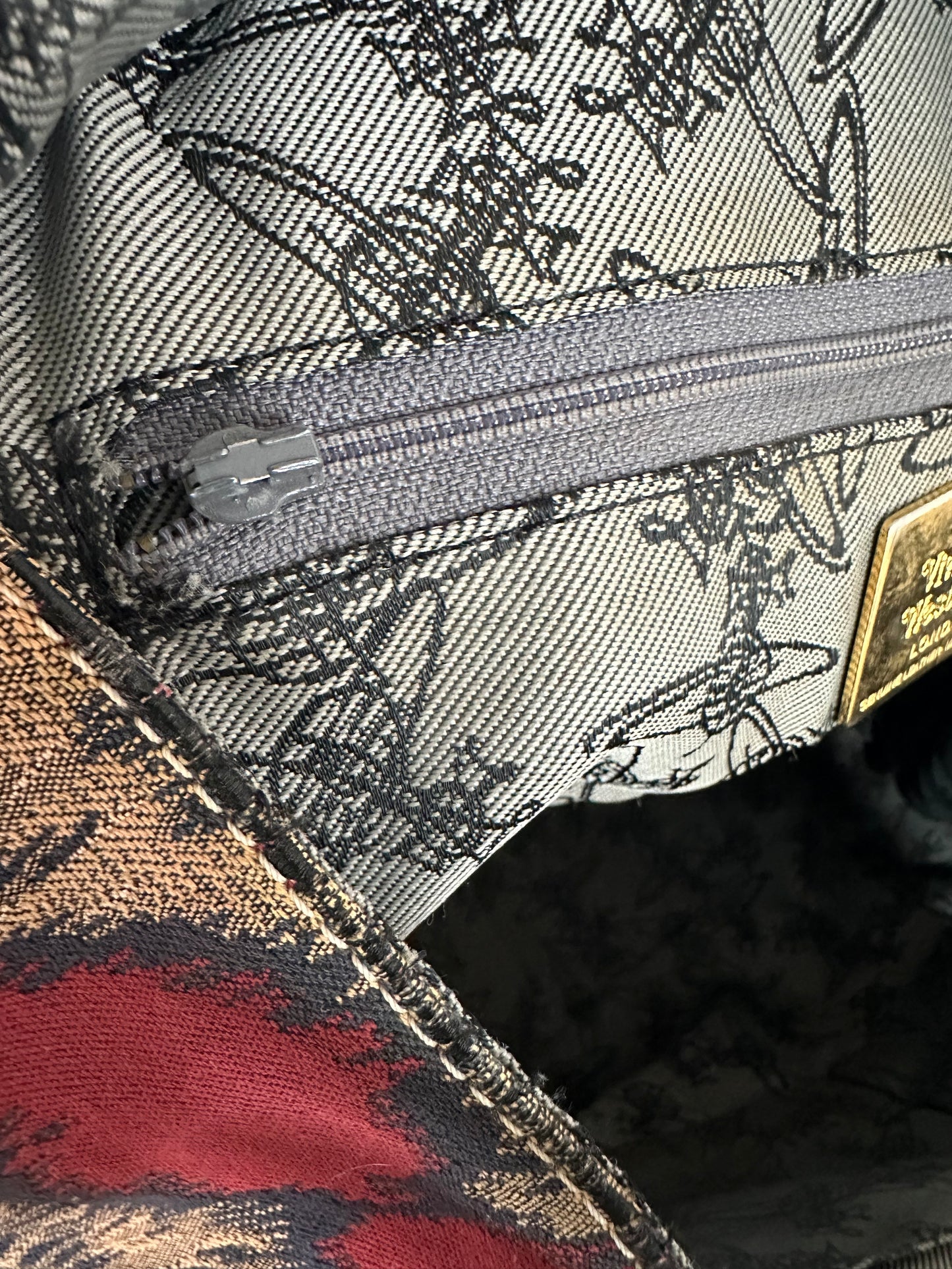 Vivienne Westwood Multicolor Coated Canvas Derby Satchel