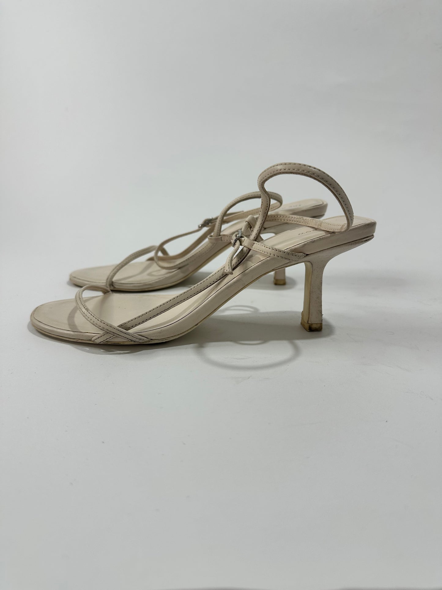 The Row White leather Bare Sandal Size 37 EU/ 7 US/ 4 UK