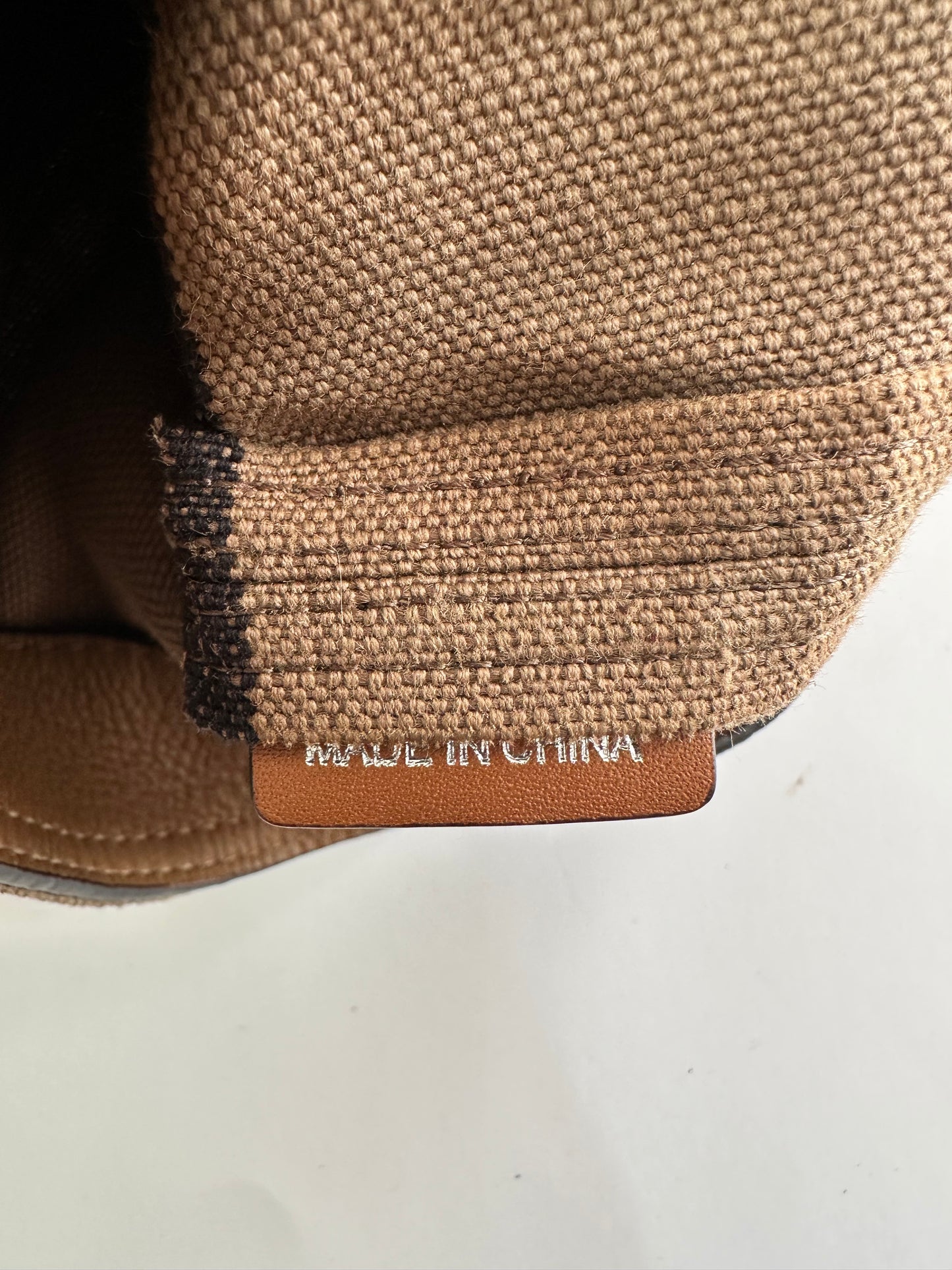 BURBERRY Canvas Mega Check Mini Ashby Tassel Crossbody Brown