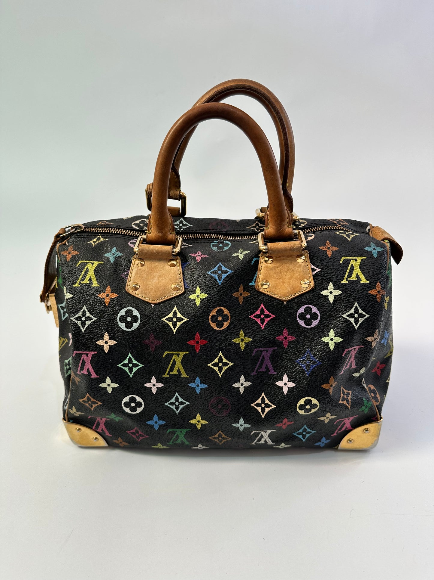 LOUIS VUITTON
Black Monogram Multicolor Speedy 30 Bag
