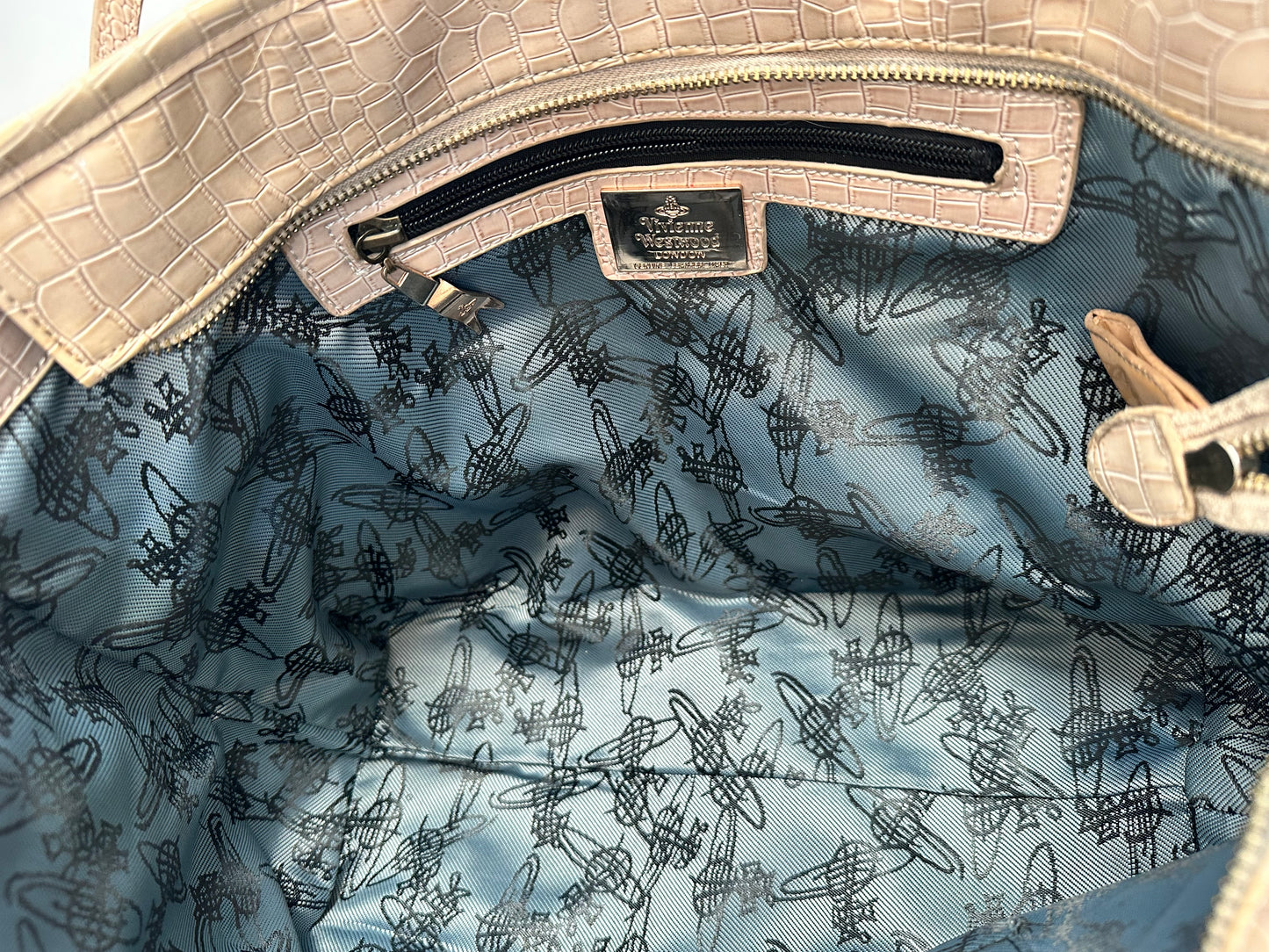 Vivienne Westwood Orb crocodile-embossed tote bag