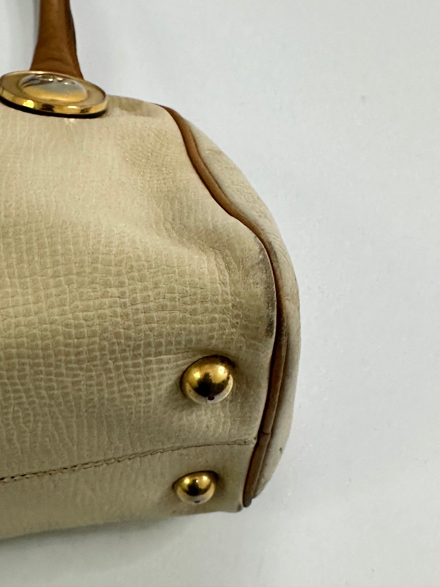 Vintage Christian Dior Leather Top Handbag