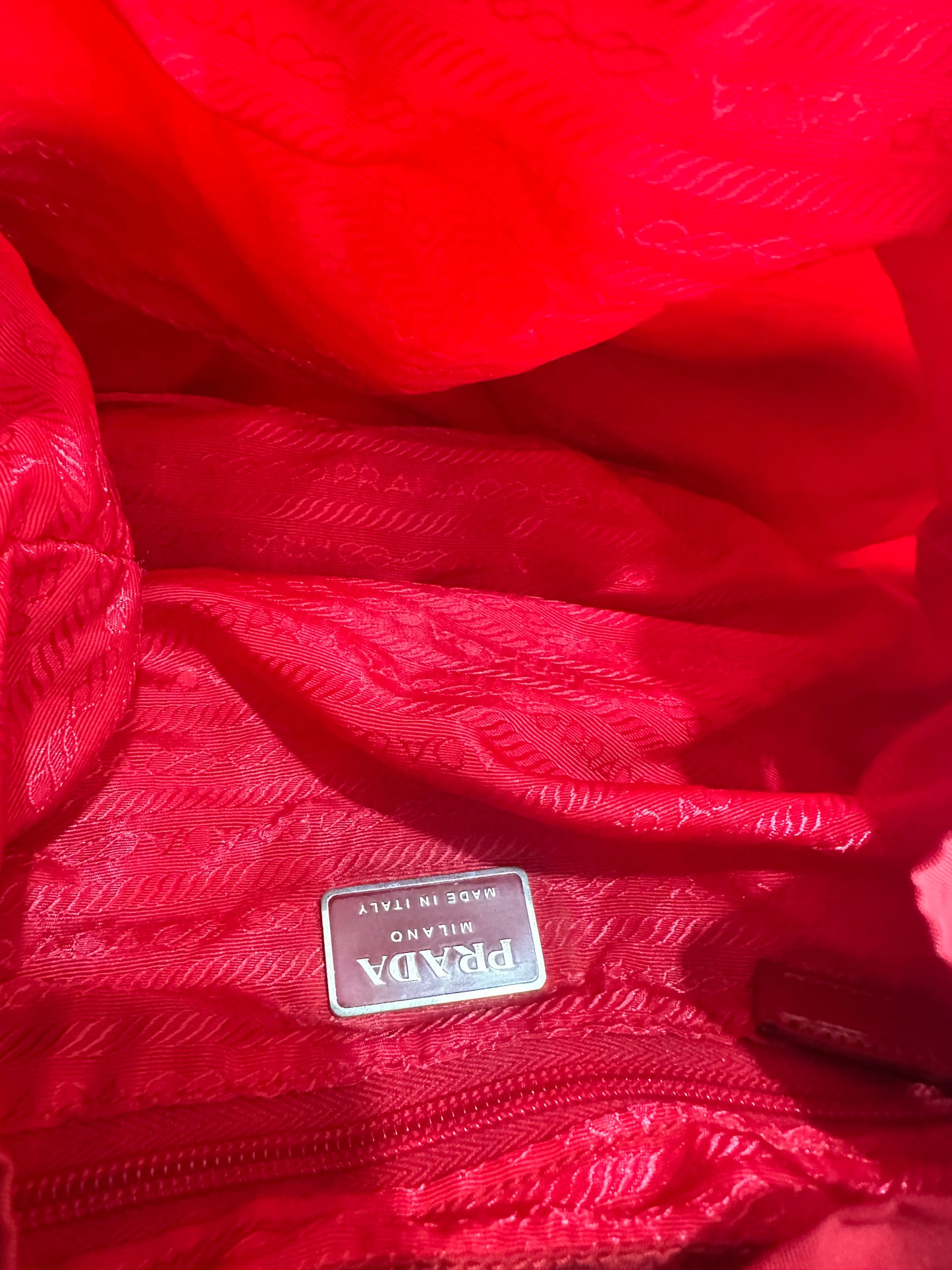 PRADA Nylon Vela Backpack Red