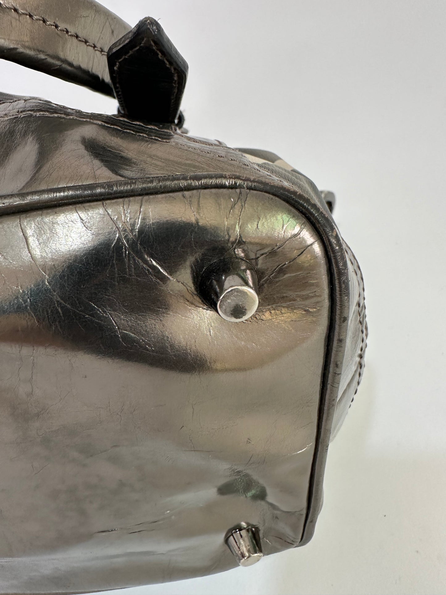 BURBERRY Black/Gray Beat Check Lowry Canvas Tote