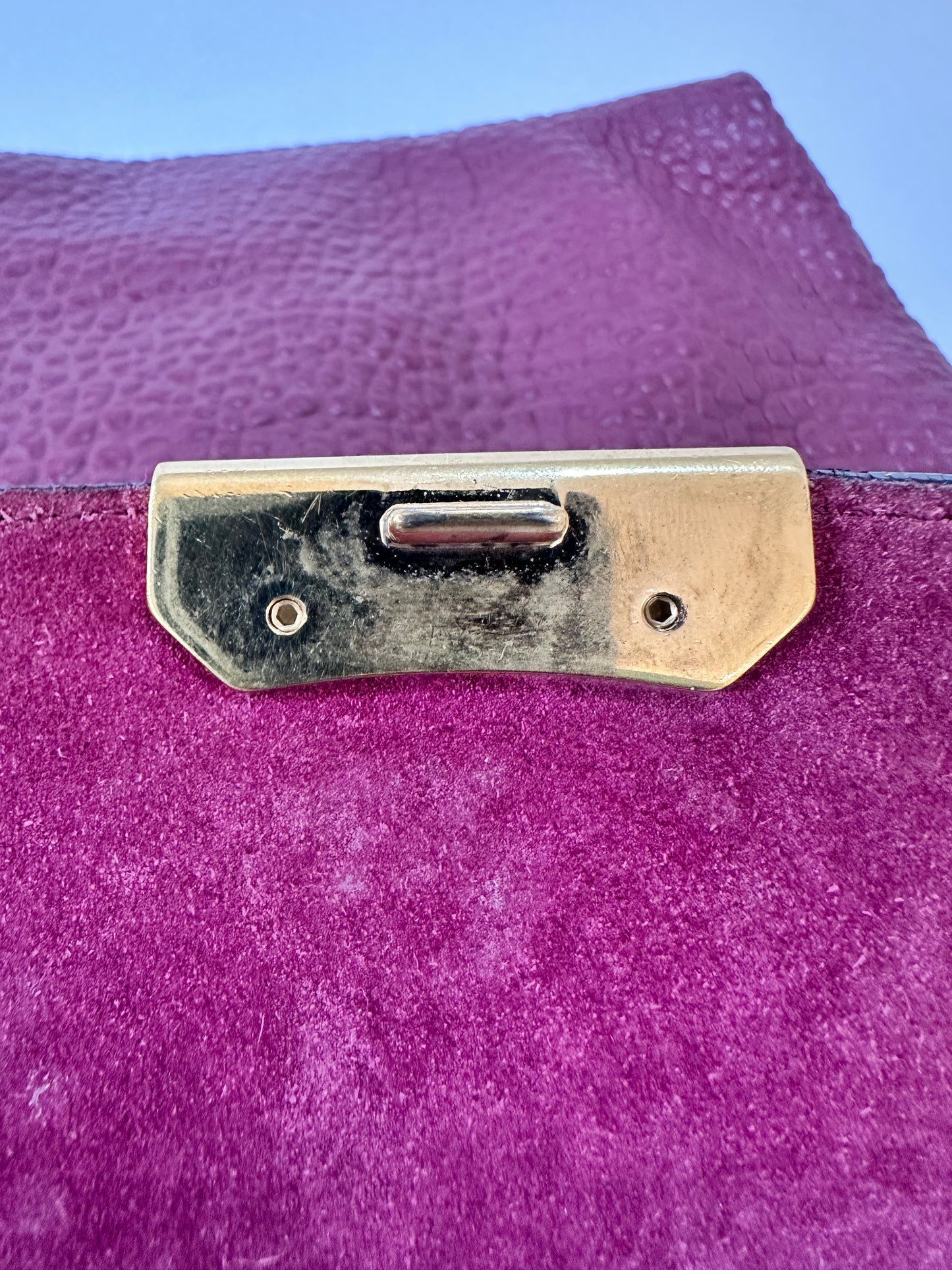 Burberry Pink Leather Mildenhall Shoulder Bag