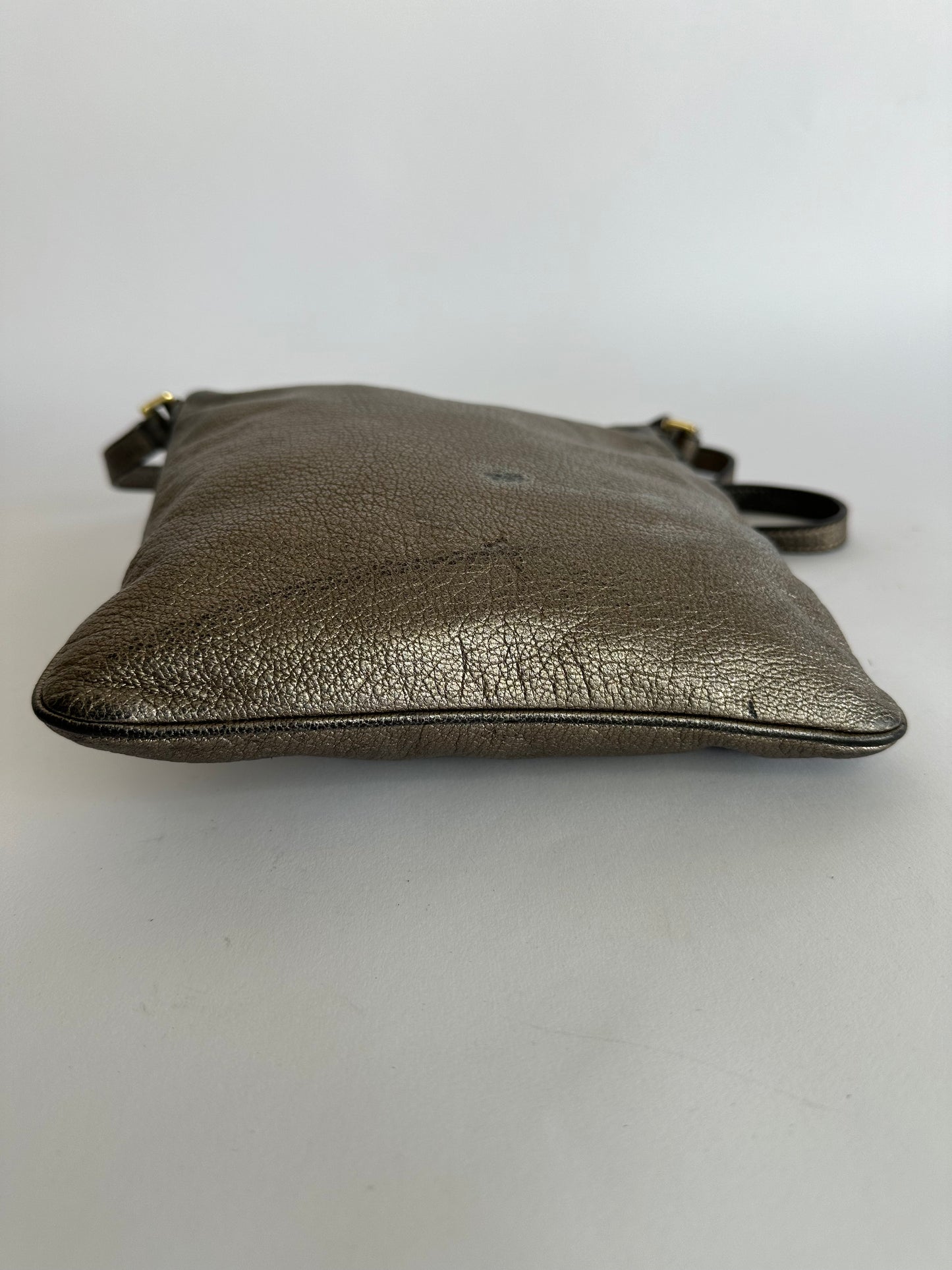 Loewe Brown Anagram Leather Crossbody Bag Bronze
