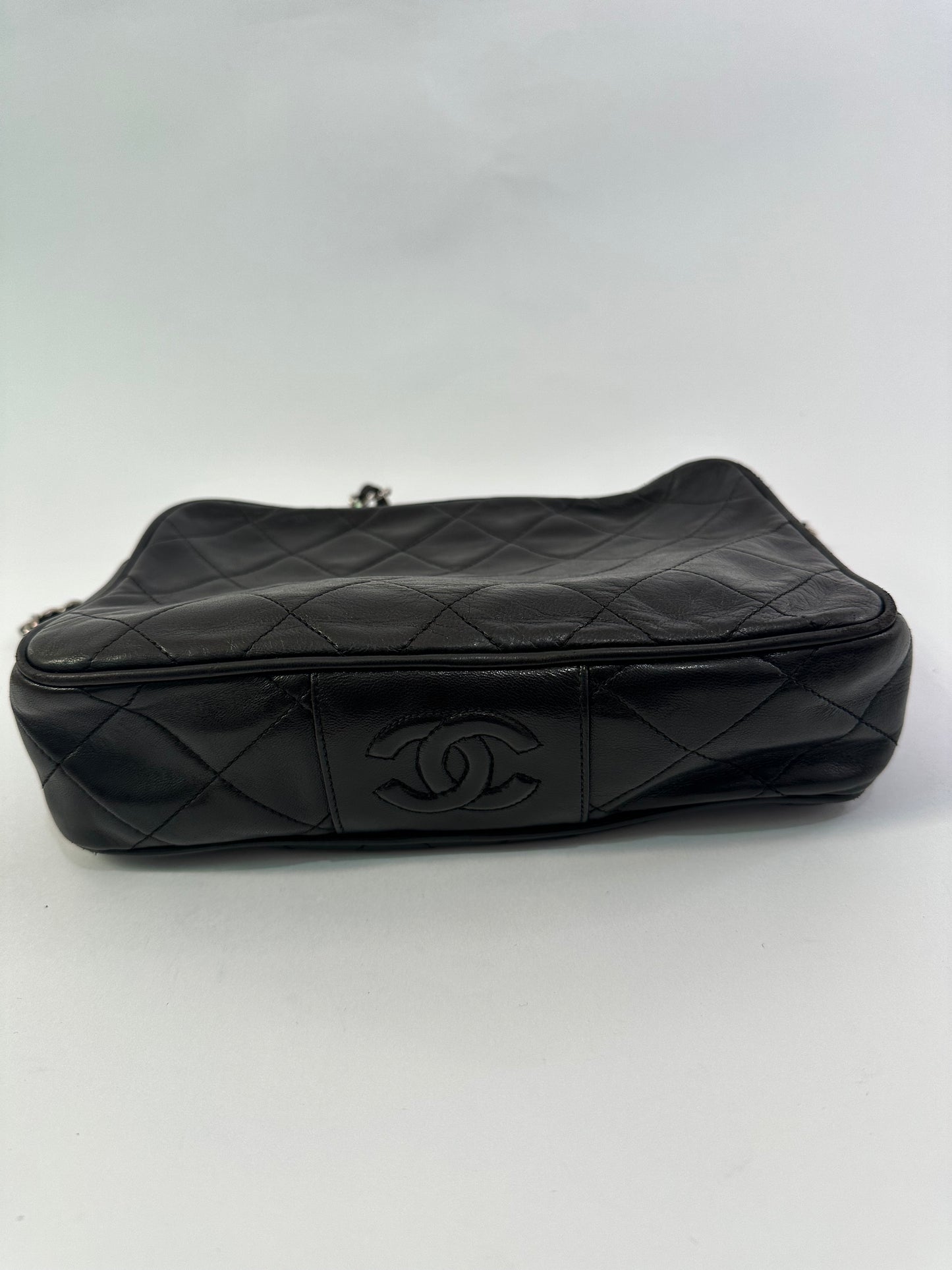Chanel Vintage Quilted CC Camera Crossbody Bag.
