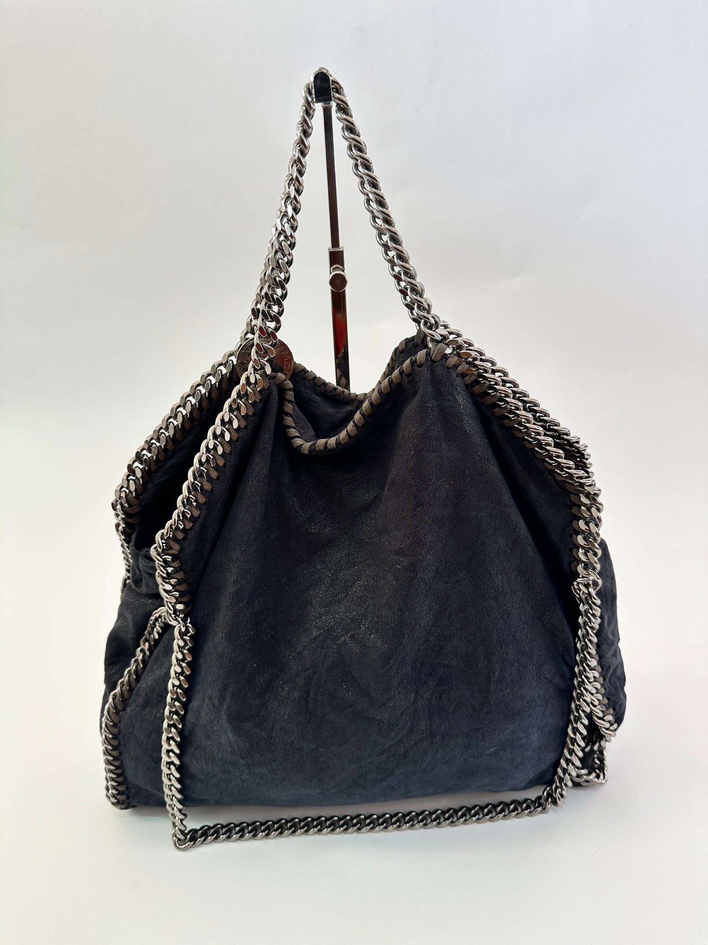 Stella McCartney Navy Blue Faux Leather Small Falabella Tote