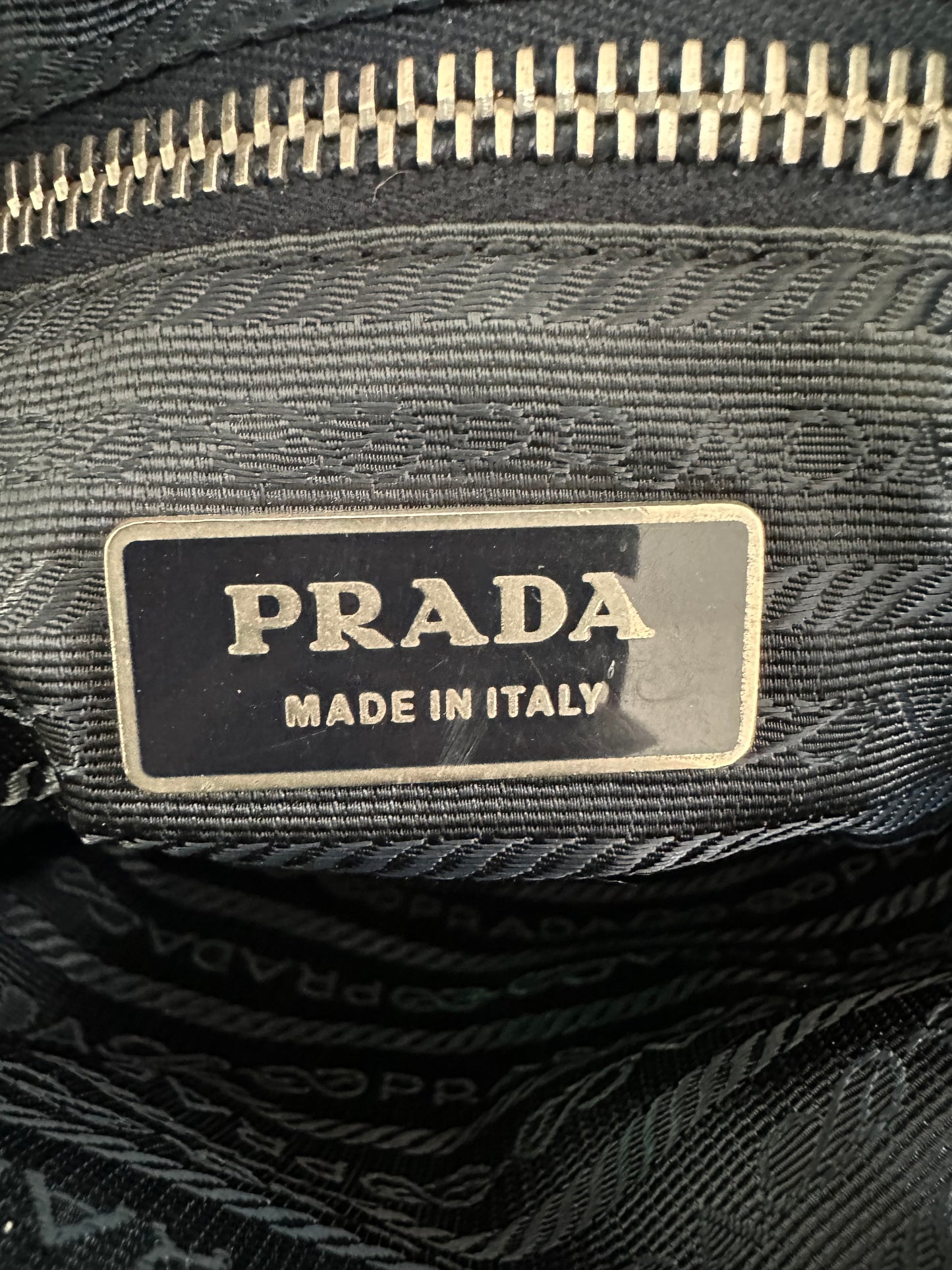 PRADA Tessuto Nylon Flat Messenger Bag Navy
