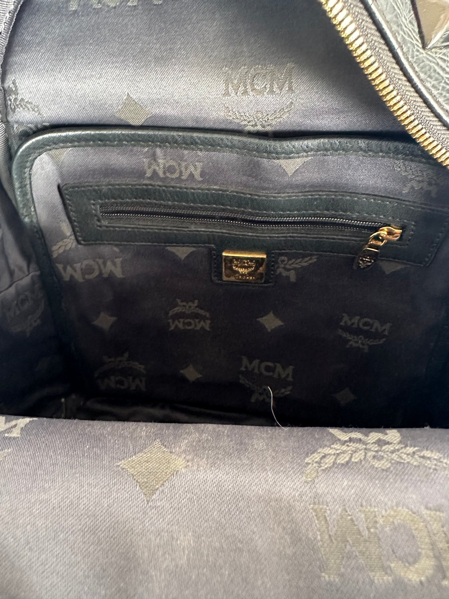 MCM Unisex Visetos Studded Small Stark M Backpack