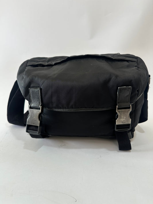 Prada Black Nylon Messenger Bag
