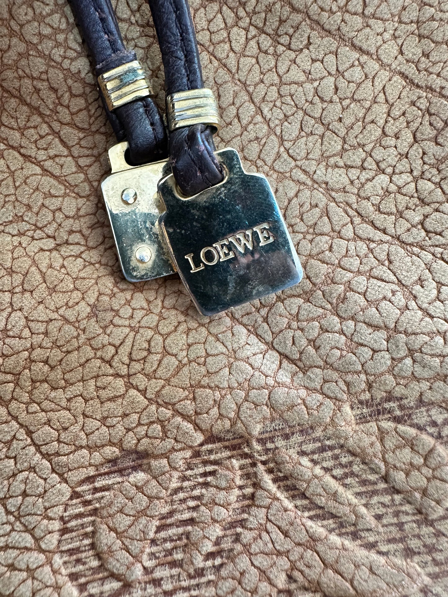 Vintage Loewe Crinkled Leather
Bucket Bag