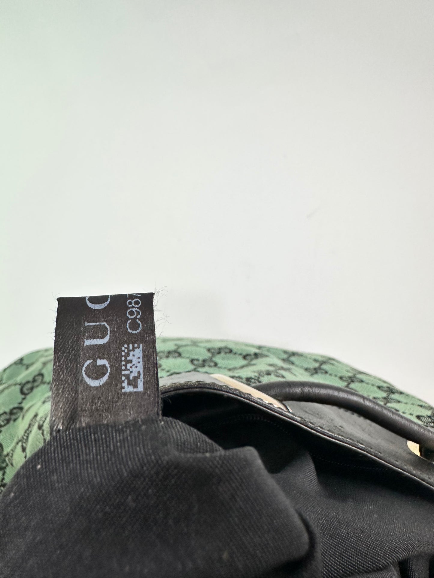 GUCCI
Monogram Drawstring Shoulder Bag Green