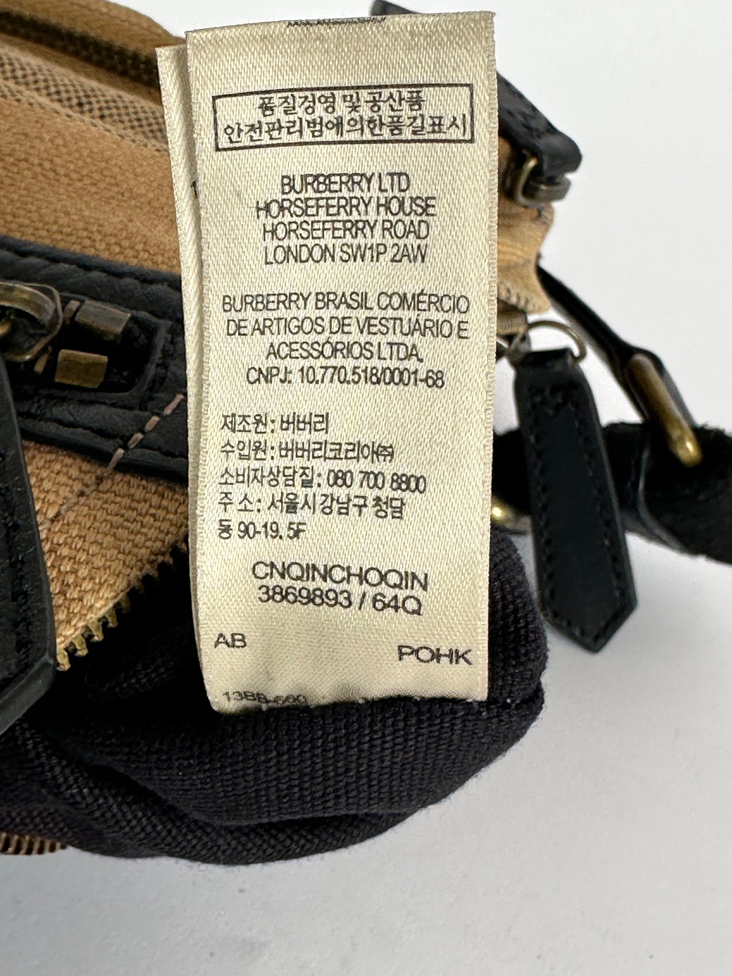 BURBERRY single strap Nova check backpack