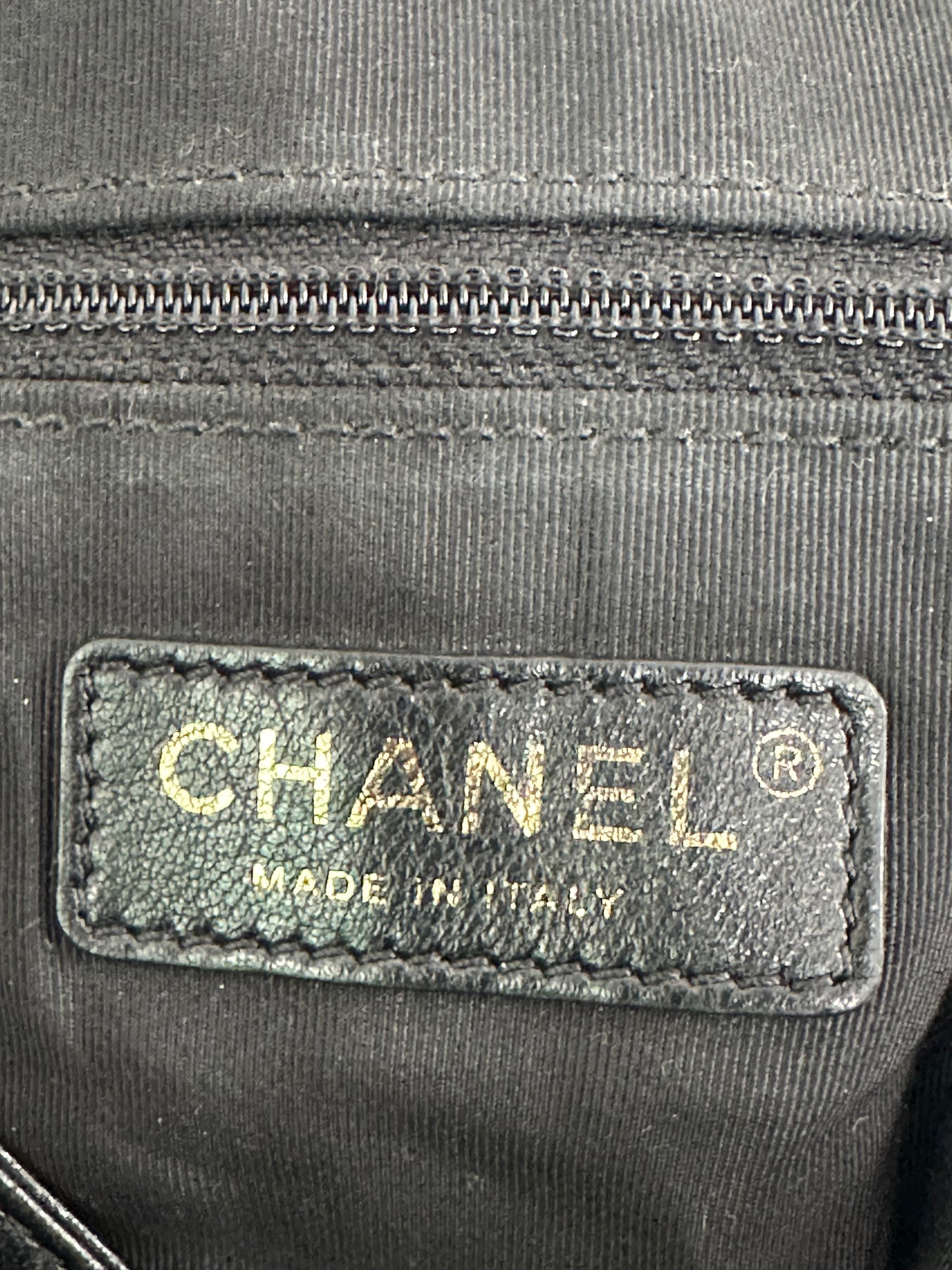 CHANEL
CC Diamond Quilted Backpack Black