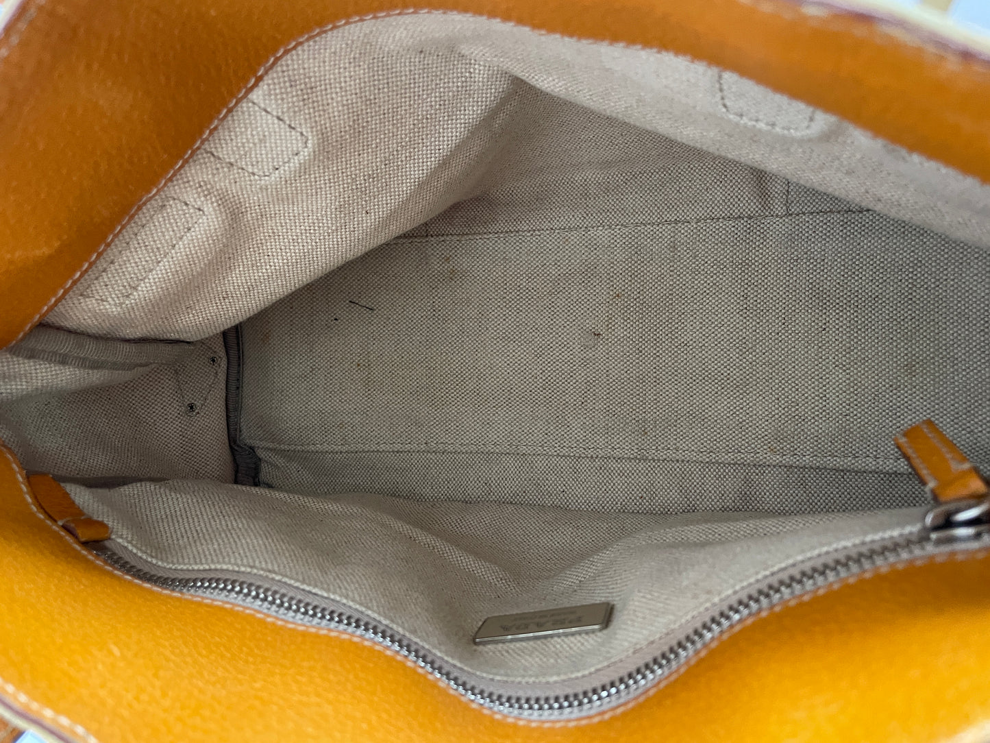 Prada Brown Canvas Tote Bag Beige Light brown