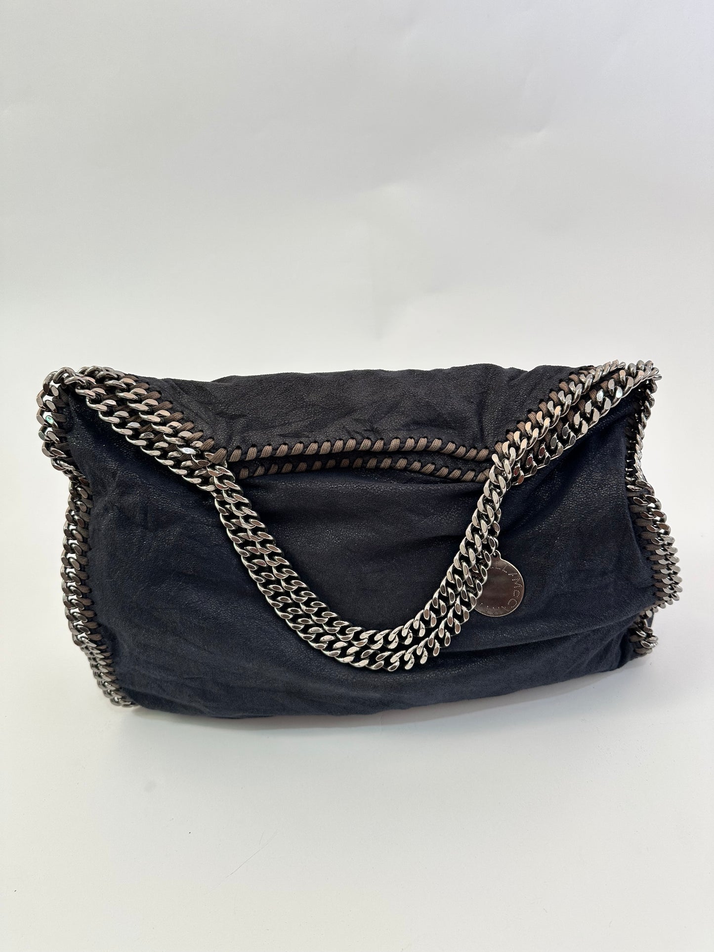 Stella McCartney Navy Blue Faux Leather Small Falabella Tote