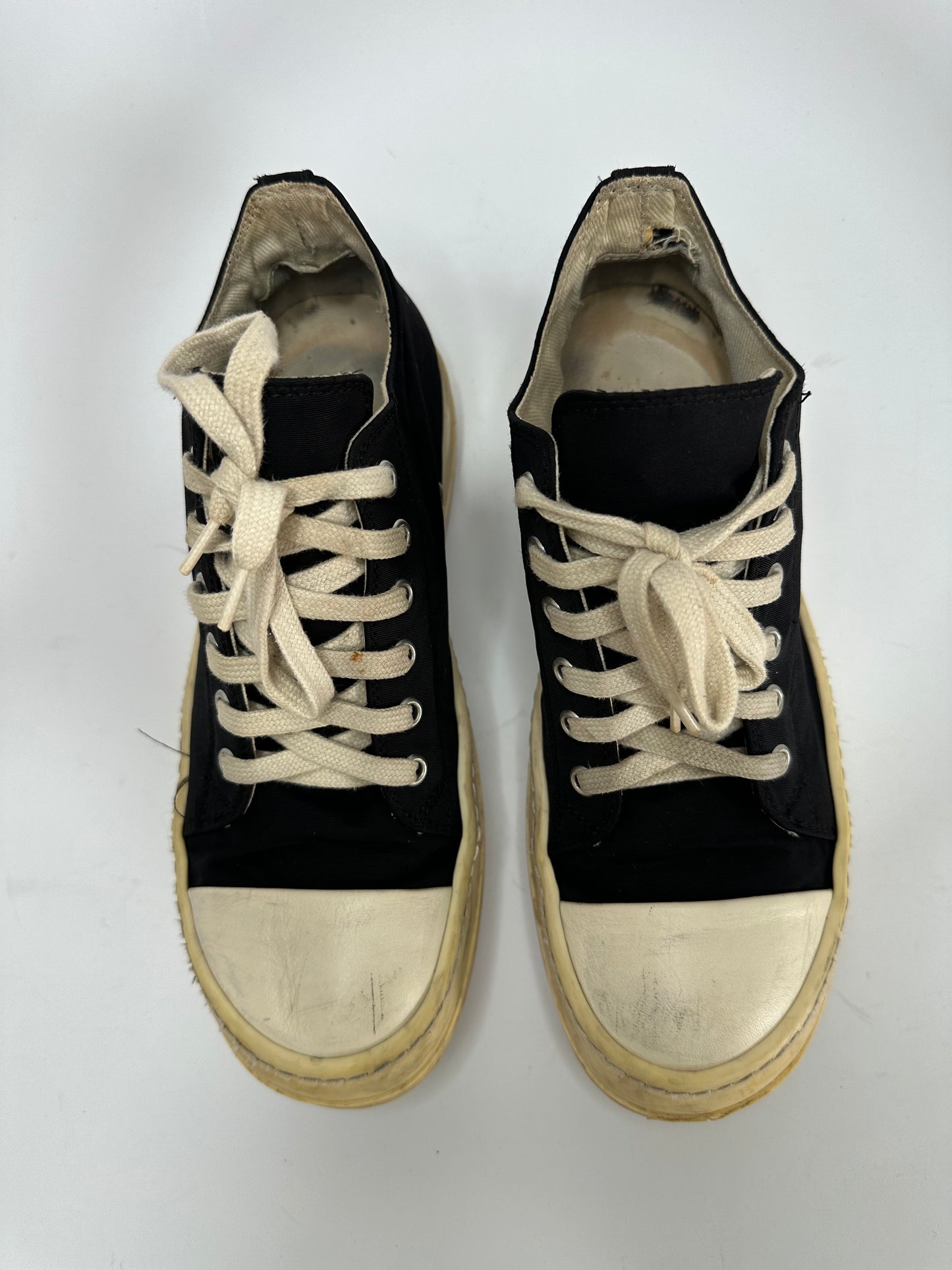 RICK OWENS Drkshdw Canvas Low Sneaker Size 37 EU