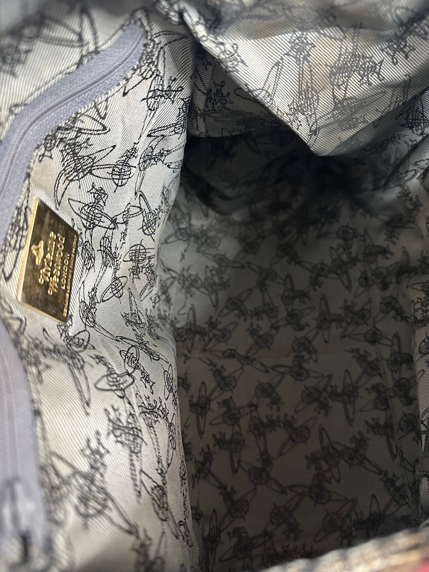 Vivienne Westwood Multicolor Coated Canvas Derby Satchel