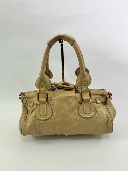 Chloe Beige Leather Medium Paddington Satchel