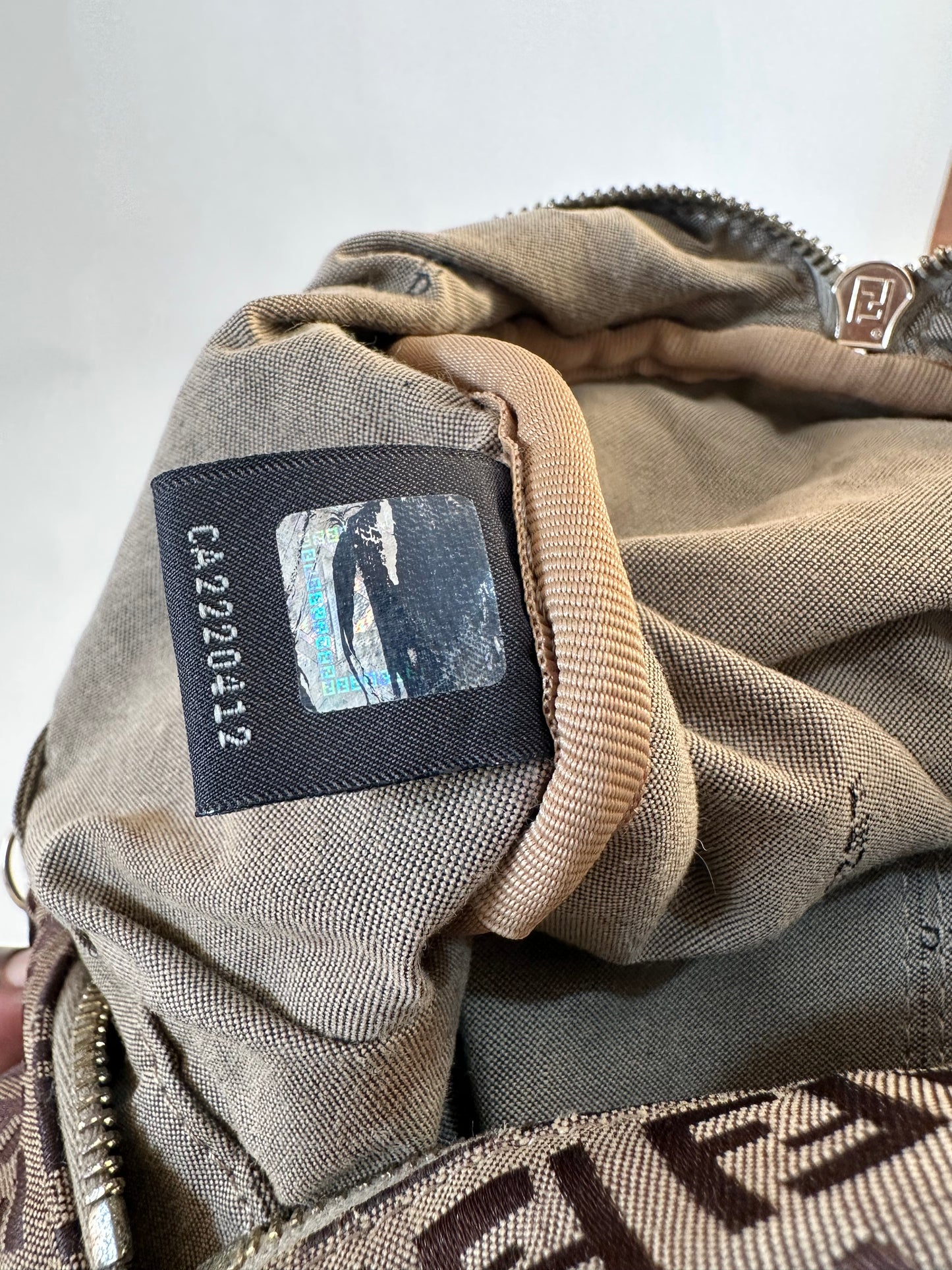 Fendi
Zucchino Handle Boston Bag