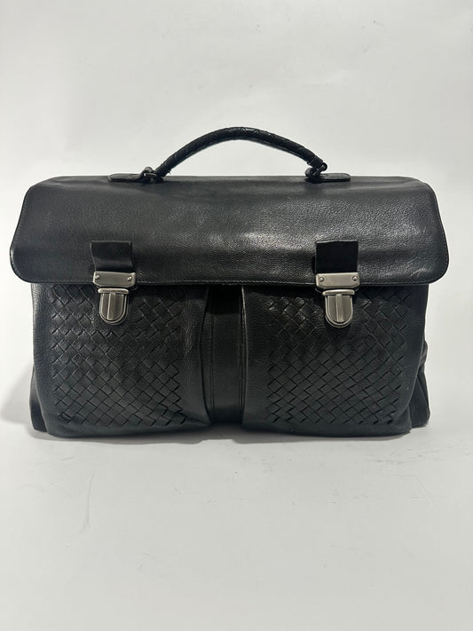 BOTTEGA VENETA
Calfskin Intrecciato Briefcase Black