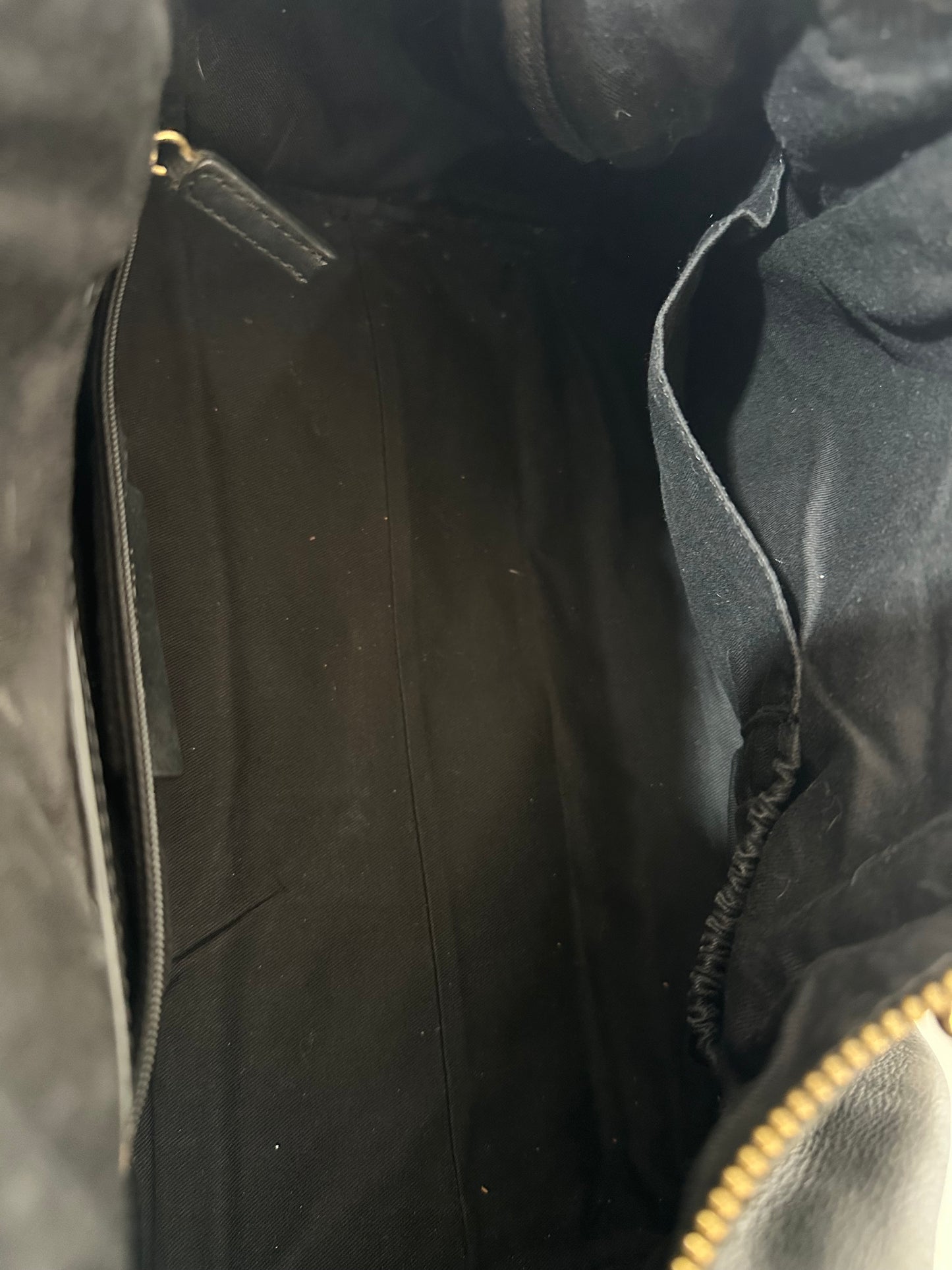 Givenchy Black Leather Zipped Detail Shoulder Bag