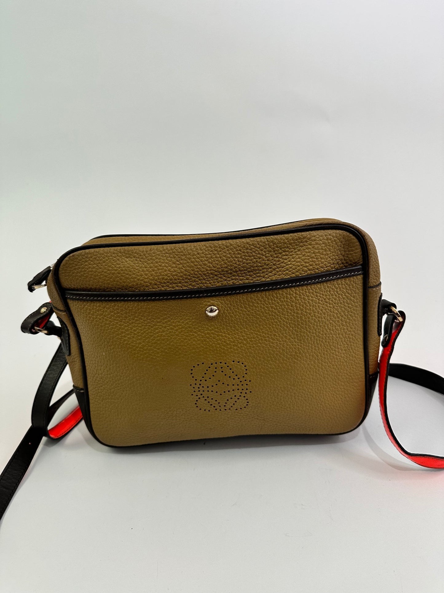 Loewe Brown Amazona Leather Crossbody Bag Beige