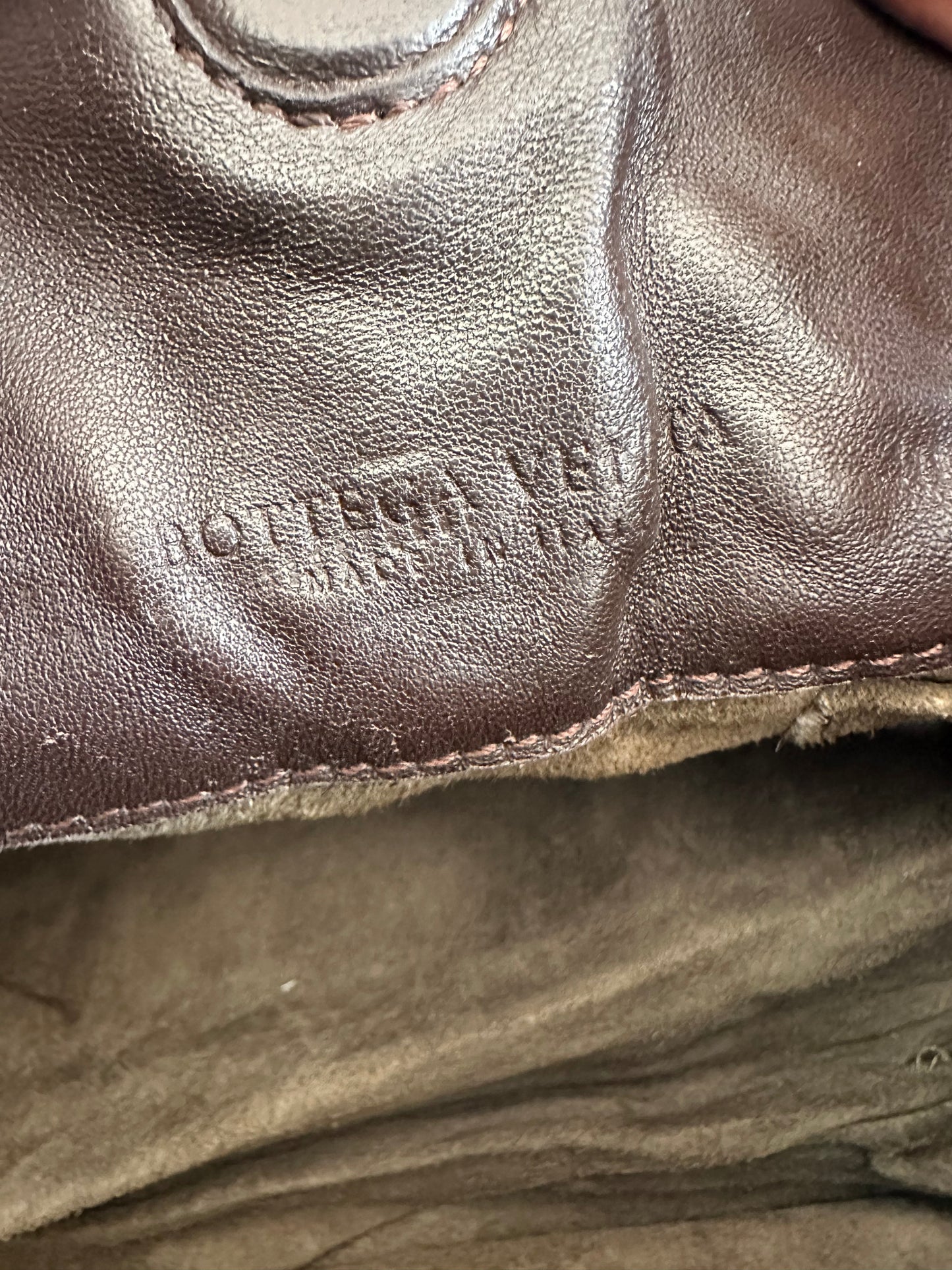 BOTTEGA VENETA
Ebano Woven Leather Small Campana Bag