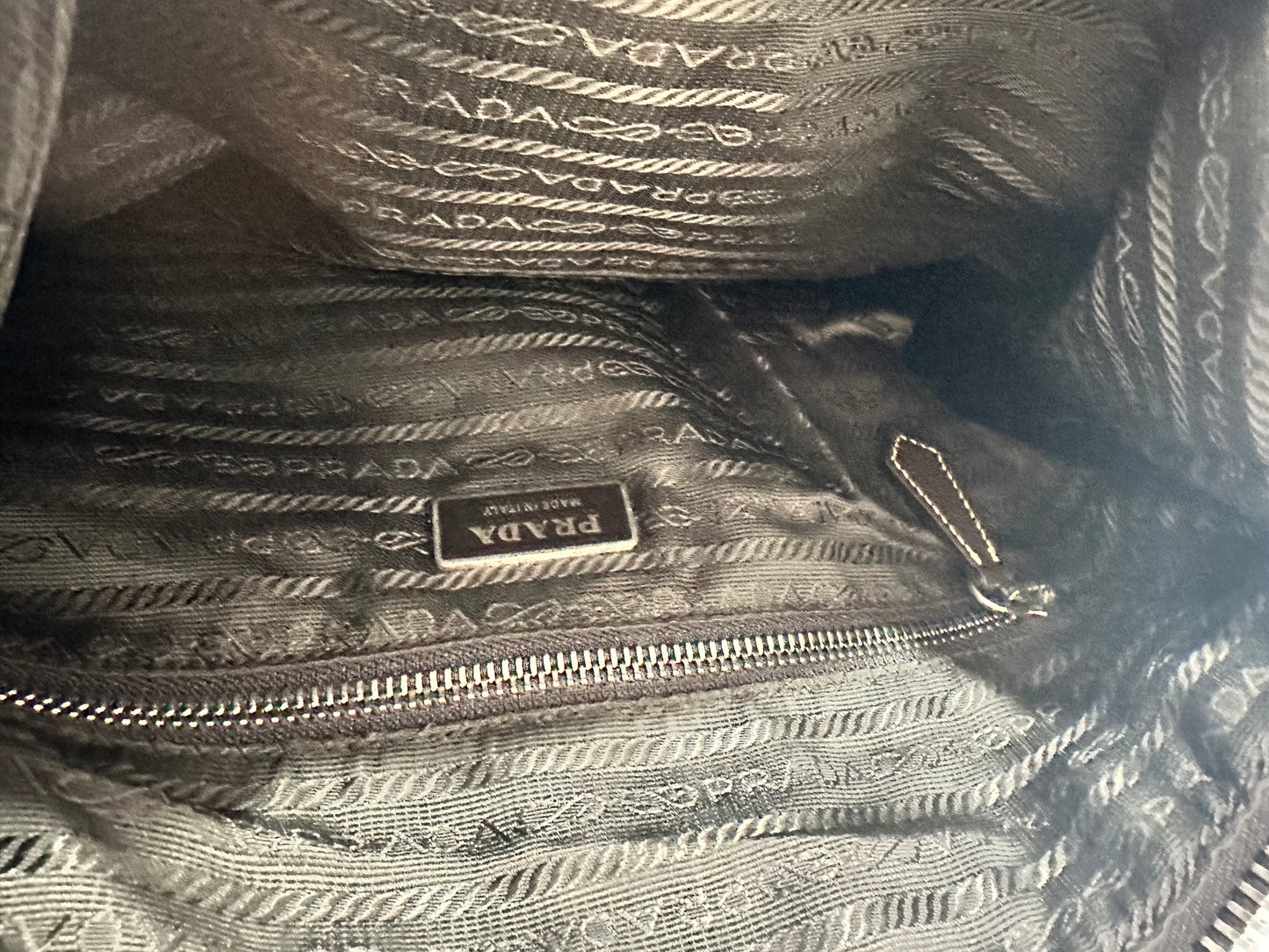 Prada Brown Vitello Daino Shoulder Bag Dark brown