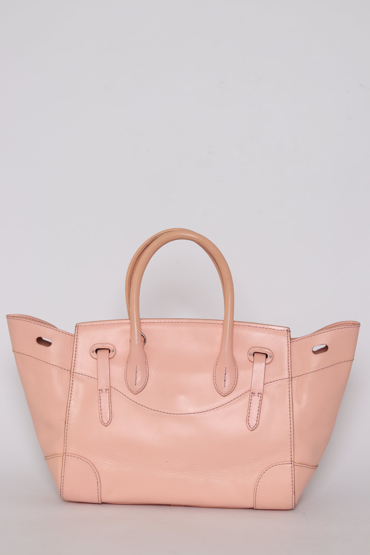 Ralph Lauren Pink Leather Soft Ricky Tote