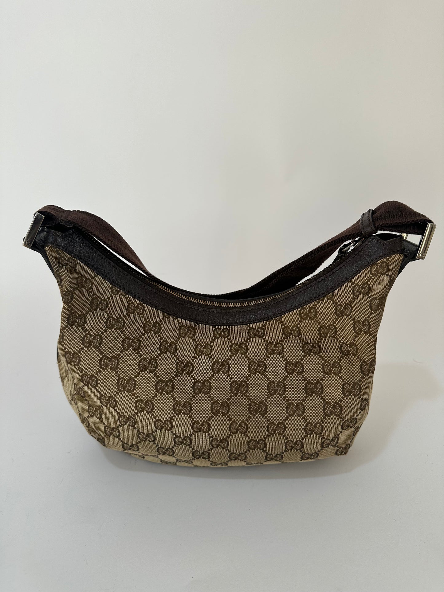 GUCCI
GG Canvas Medium Sherry Half Moon Crossbody Bag