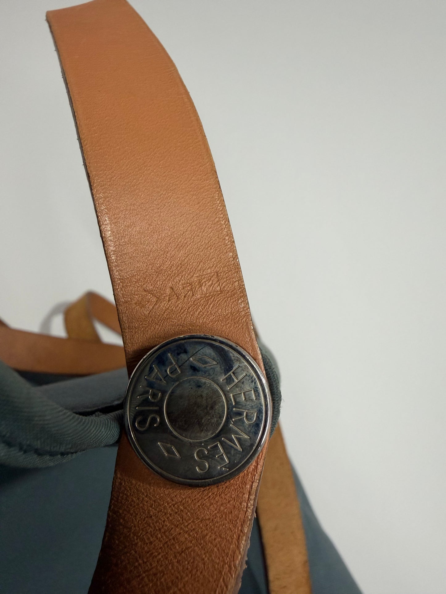 Hermes Light Blue Toile Canvas Cabag Elan Tote