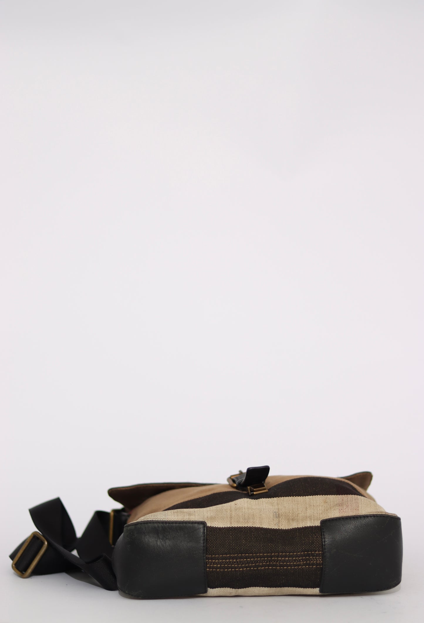 BURBERRY
Canvas Mega Check Small Baildon Messenger Bag Black