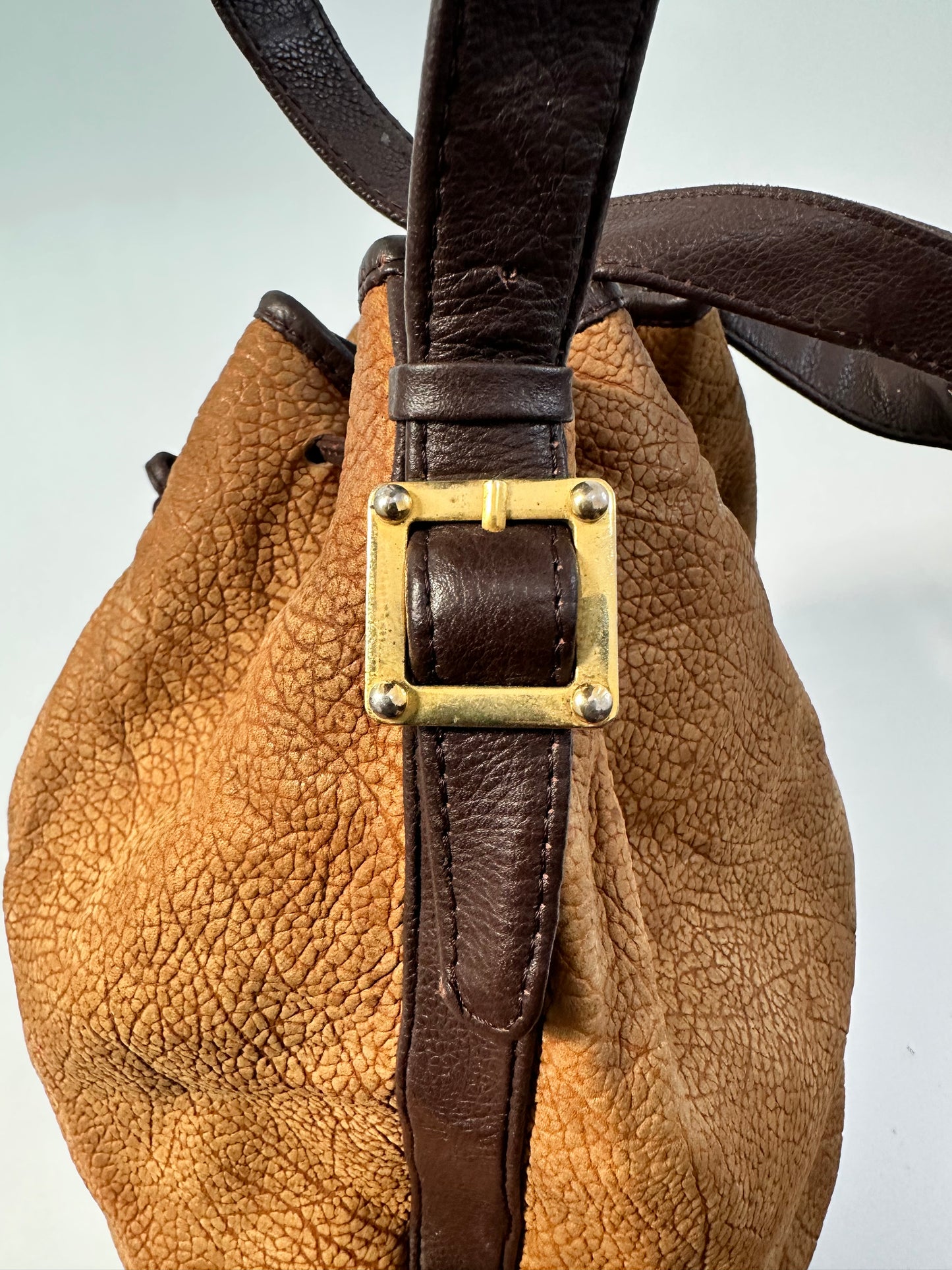 Vintage Loewe Crinkled Leather
Bucket Bag